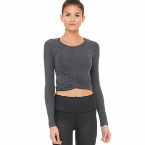 Ali Cover Long Sleeve Top in Grey